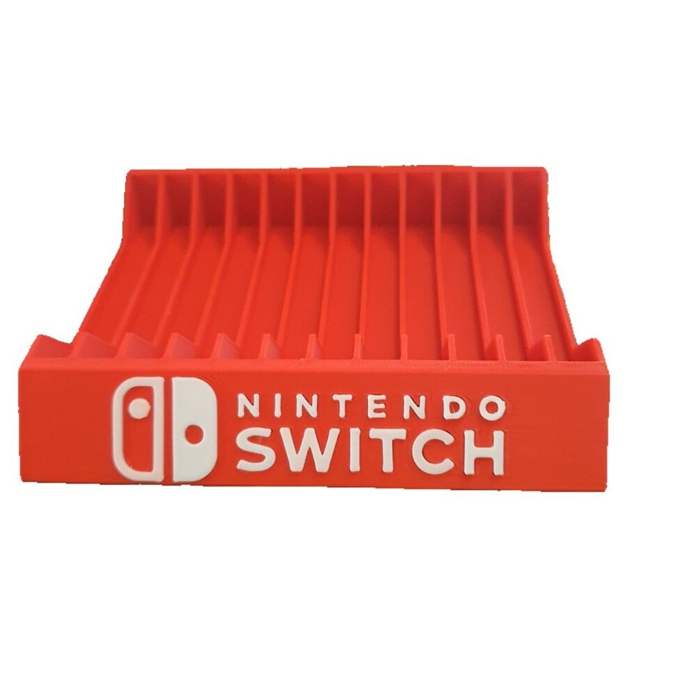 Mario Red Nintendo Switch Game Case Holder Fits 1 to 12 Games Raised Letters